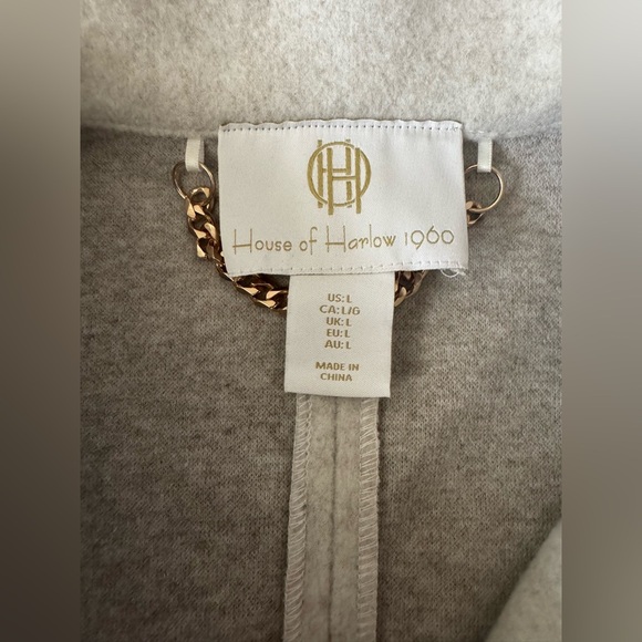 Revolve house of Harlow 1960 Stylish Gray Button-Up Jacket - Picture 3 of 4